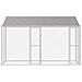 Gabbia per cani Argento 400 x 200 x 256 cm Acciaio zincato - Foto miniatura 3