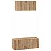 Set mobile TV 2 pcs rovere artigianale 80 x 30 x 30 cm - Foto miniatura 1