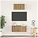 Set mobile TV 2 pcs rovere artigianale 80 x 30 x 30 cm - Foto miniatura 2