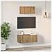 Set mobile TV 2 pcs rovere artigianale 80 x 30 x 30 cm - Foto miniatura 4