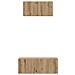 Set mobile TV 2 pcs rovere artigianale 80 x 30 x 30 cm - Foto miniatura 7