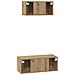 Set mobile TV 2 pcs rovere artigianale 80 x 30 x 30 cm - Foto miniatura 9