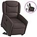 Poltrona Alzapersona Reclinabile Marrone Scuro in Tessuto - Foto miniatura 1