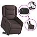 Poltrona Alzapersona Reclinabile Marrone Scuro in Tessuto - Foto miniatura 8