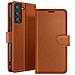 Custodia A Portafoglio Per Samsung Galaxy S22 Plus Con Supporto E Linguetta, Marrone - Foto miniatura 1
