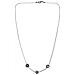 Collana 3 Mini Fiori Argento Canna Di Fucile Cristallo Sw - Foto miniatura 1