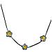 Collana 3 Mini Fiori Argento Canna Di Fucile Cristallo Sw - Foto miniatura 2