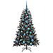 Albero di Natale artificiale con 150 LED Verde 150 cm - Foto miniatura 4