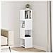 Mobile angolare Bianco 25,5x25x102cm Legno multistrato - Foto miniatura 2