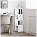 Mobile angolare Bianco 25,5x25x102cm Legno multistrato - Foto miniatura 4
