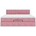 Struttura Letto Pouf con Materasso Rosa 200x200 cm Velluto - Foto miniatura 7