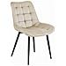 Sedia BERA - Velluto beige con gambe nere - Foto miniatura 1