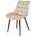 Sedia BERA - Velluto beige con gambe nere - Foto miniatura 6