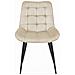 Sedia BERA - Velluto beige con gambe nere - Foto miniatura 2