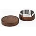 Elegante Posacenere In Legno Di Noce Con Rivestimento In Acciaio Inox Per Casa, Hotel E Ufficio Silver - Foto miniatura 2