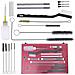 Set Di Pulizia Per Aggregato Di Verniciatura 24 In 1 - Mini Spazzole, Spazzole Flessibili, Aghi Micro, Bottiglia Lubrificante, Custodia Pratica - Foto miniatura 1