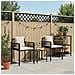 Set di Mobili da Esterno 3 pcs Nero e Bianco Crema Rattan in PE - Foto miniatura 4