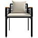 Set di Mobili da Esterno 3 pcs Nero e Bianco Crema Rattan in PE - Foto miniatura 7