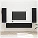 Set mobile TV Montaggio a parete 4 pcs Nero Legno multistrato - Foto miniatura 2