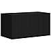Set mobile TV Montaggio a parete 4 pcs Nero Legno multistrato - Foto miniatura 5