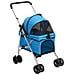 Passeggino per Cani Pieghevole Blu 76x50x100cm Tessuto Oxford - Foto miniatura 1
