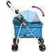 Passeggino per Cani Pieghevole Blu 76x50x100cm Tessuto Oxford - Foto miniatura 7