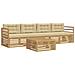 Set di divani da esterno con cuscino 5 pcs Bianco e Beige - Foto miniatura 1