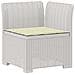 Divano da Giardino 5 Posti con Cuscini Stile Rattan PP Bianco - Foto miniatura 4