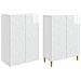 Set di armadi 2 pcs Bianco Lucido Legno ingegnerizzato - Foto miniatura 3