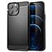 Custodia In Tpu Flessibile Carbon Case Per Iphone 13 Pro Max, Nera - Foto miniatura 4