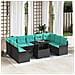 Set Divano da Giardino 10 pz Nero Rattan in Polipropilene - Foto miniatura 10