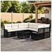 Set Divano da Giardino 9 pz Nero polyrattan - Foto miniatura 5
