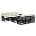 Set Divano da Giardino 8 pz Nero polyrattan - Foto miniatura 1