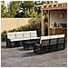 Set Divano da Giardino 8 pz Nero polyrattan - Foto miniatura 6