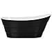 Vasca Da Bagno Freestanding Ovale Nera E Bianca Buenavista - Foto miniatura 7
