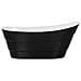 Vasca Da Bagno Freestanding Ovale Nera E Bianca Buenavista - Foto miniatura 1