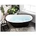 Vasca Da Bagno Freestanding Ovale Nera E Bianca Buenavista - Foto miniatura 8