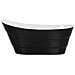 Vasca Da Bagno Freestanding Ovale Nera E Bianca Buenavista - Foto miniatura 11