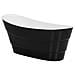 Vasca Da Bagno Freestanding Ovale Nera E Bianca Buenavista - Foto miniatura 6