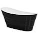 Vasca Da Bagno Freestanding Ovale Nera E Bianca Buenavista - Foto miniatura 4