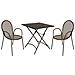 Romanus - Set Tavolo In Metallo Cm 70 X 70 X 72 H Con 2 Poltrone Maris - Foto miniatura 1