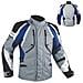 Giacca Offroad Enduro Moto Turismo Impermeabile Tessuto Protezioni Blu 3xl - Foto miniatura 1