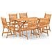 Set da Pranzo da Giardino 7 pz in Legno Massello di Acacia - Foto miniatura 1