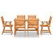 Set da Pranzo da Giardino 7 pz in Legno Massello di Acacia - Foto miniatura 3