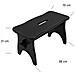 Piccolo Sgabello Nero Cucina Bambini In Legno | 38 X 19 X 21 Cm | Poggiapiedi Grezzo Multifunzionale | Perfetto Per Tutte Le Nostre Scatole O Come Espositore Supporto Piante - Foto miniatura 2