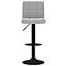 Sgabello Da Bar Grigio Chiaro In Velluto - Foto miniatura 2
