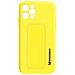 Cover Per Iphone 12 Pro Max Cavalletto Pieghevole Magnetico Gialla - Foto miniatura 1