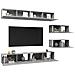 Set Porta Tv 6 Pz Grigio Cemento In Truciolato - Foto miniatura 3