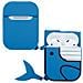 Custodia Compatibile Con Apple Airpod 1 & 2 - Design Blue Whale - Custodia Protettiva Per Cuffie In Silicone Indossabile 3d Case Portachiavi - Foto miniatura 3