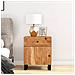 Comodino 50x33x60 Cm Legno Massello Acacia E Legno Multistrato - Foto miniatura 1